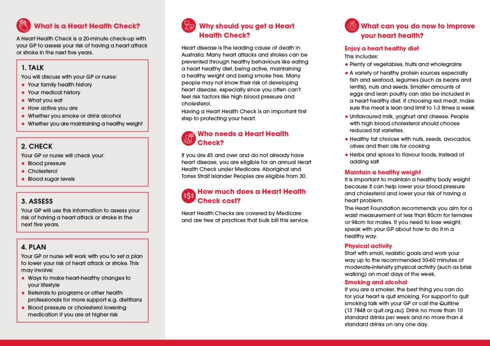 What is a heart health check?